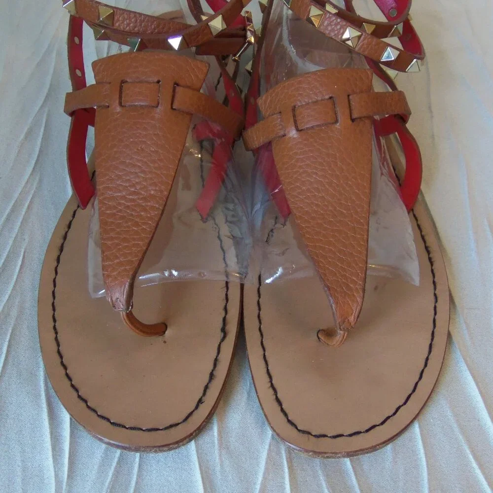 Valentino Garavani Rockstud Thong Wrap Sandals sz 41 - Picture 6 of 16